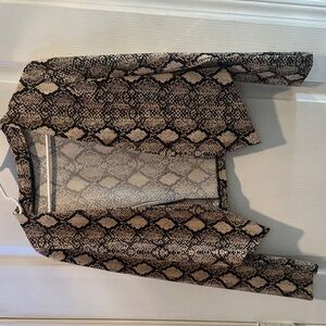 Stylish Snake Print Blazer